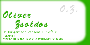 oliver zsoldos business card